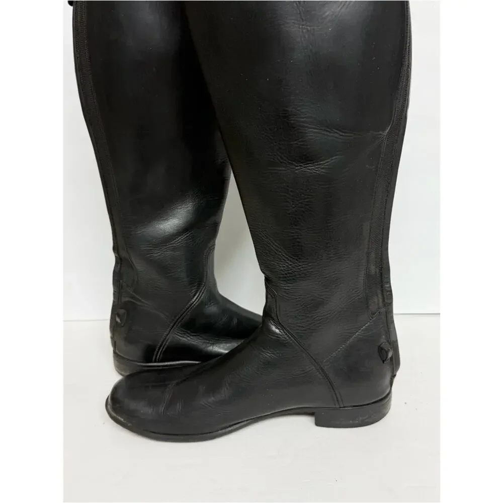 Der Dau Equestrian Riding Field Boots Womans Sz 8.5 Custom Made Leather $2000